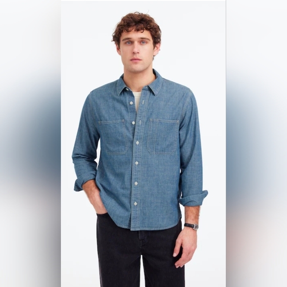Madewell Other - Madewell Men's Button Up Shirt In Japanese Chambray  Size Small